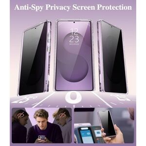 Quicksand Pink Anti-Spy Phone Case for Galaxy S25